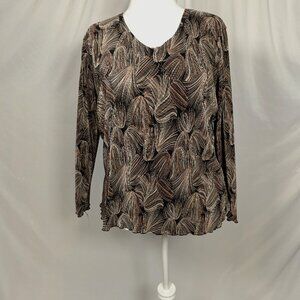 Black and Neutral Longsleeve Top J.T.B Woman 1X